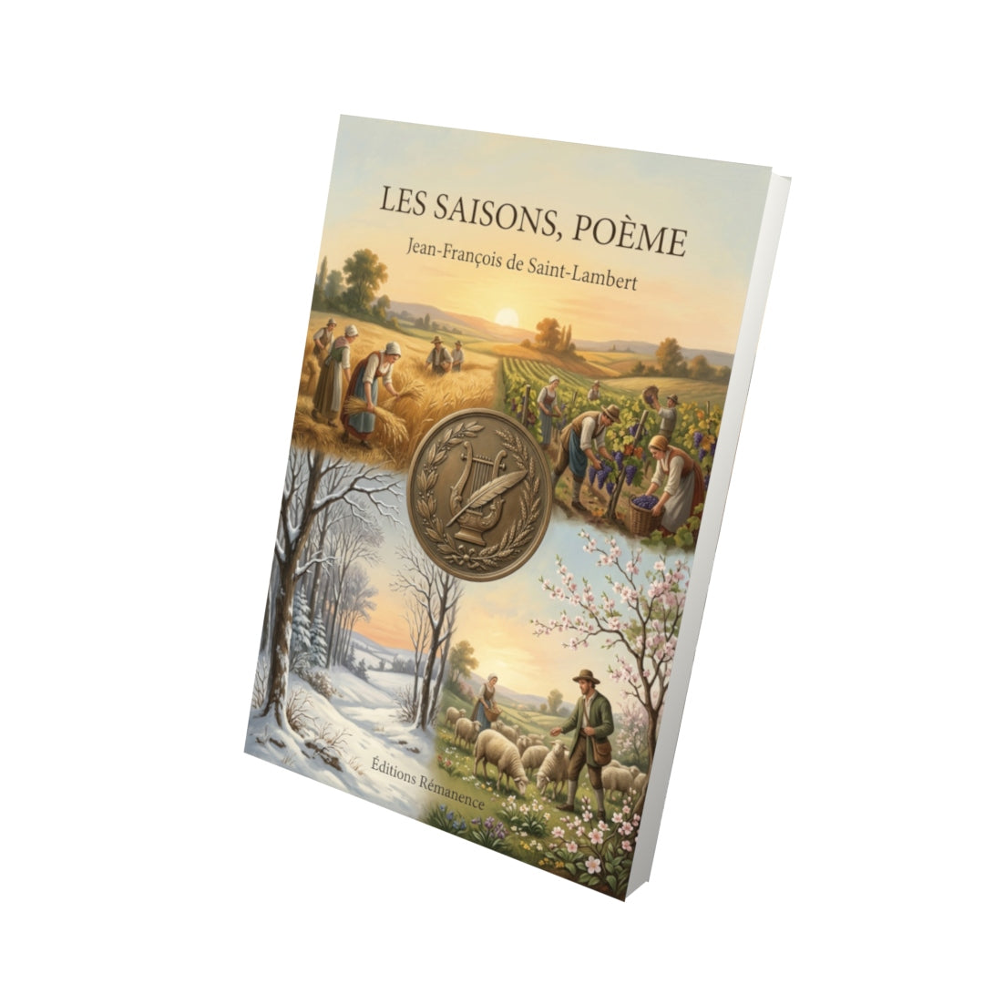 Livre Les Saisons, poème par Jean-François de Saint-Lambert - Vue 3D - Editions Remanence