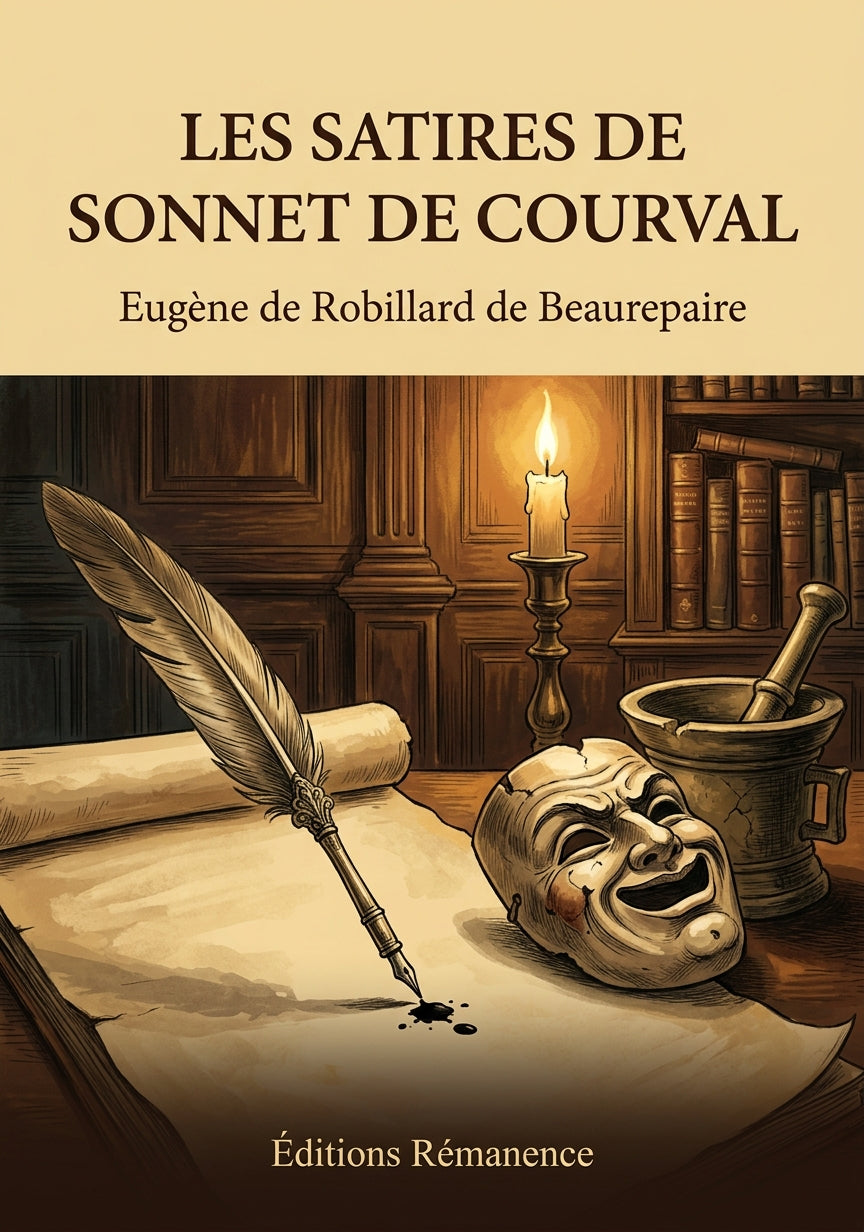 Livre Les Satires de Sonnet de Courval par Eugène de Robillard de Beaurepaire - Couverture - Editions Remanence