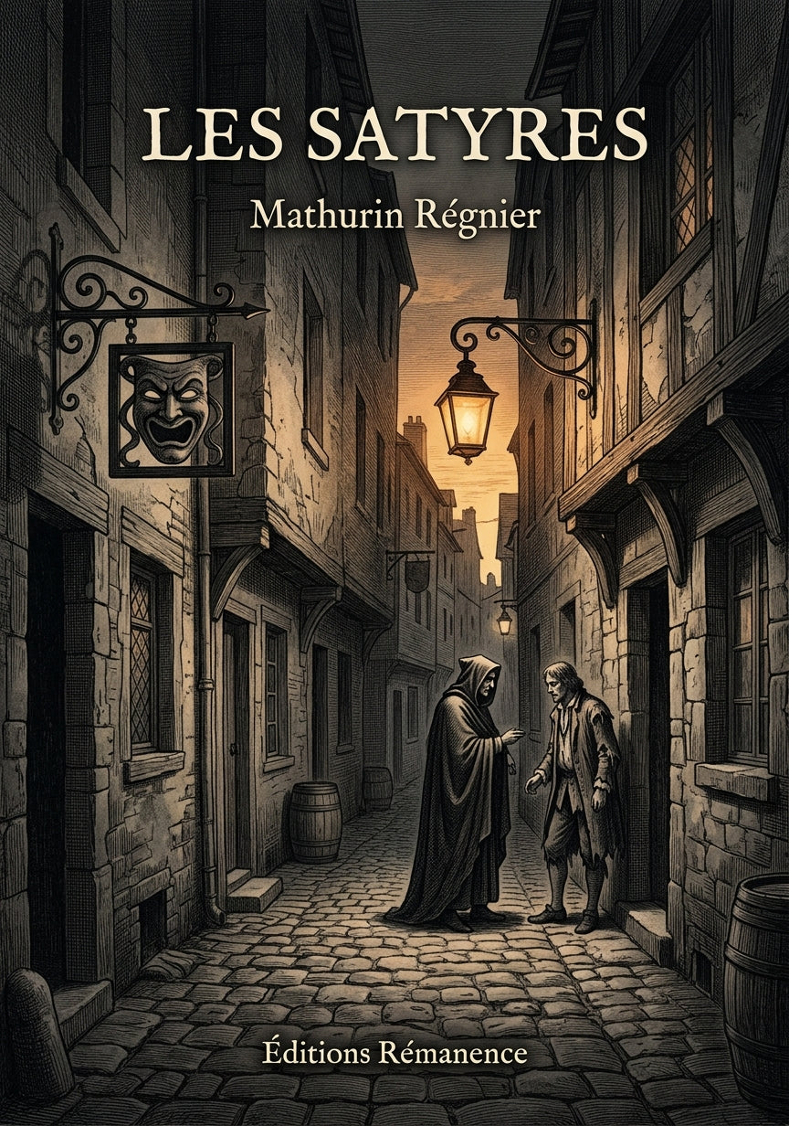 Livre Les Satyres par Mathurin Régnier - Couverture - Editions Remanence