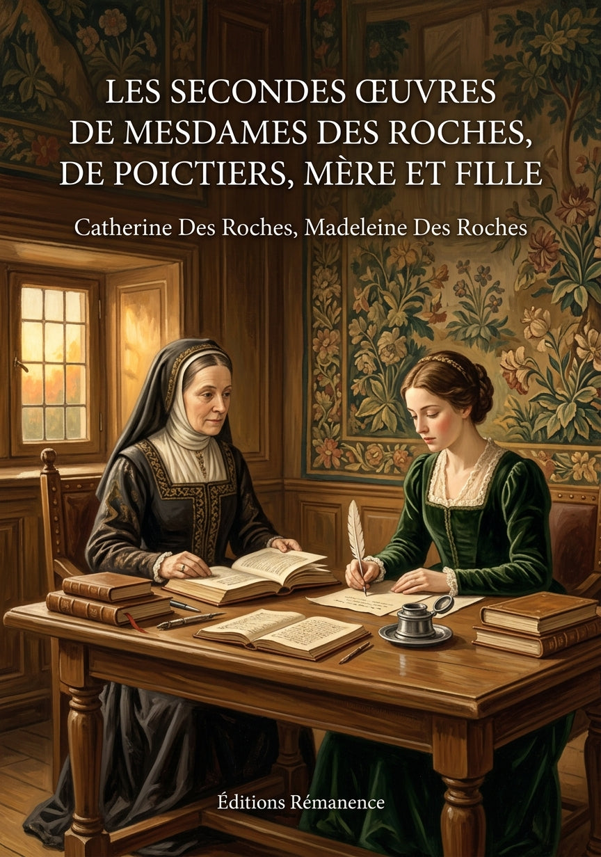 Livre Les secondes œuvres de mesdames Des Roches, de Poictiers, mère et fille par Catherine Des Roches, Madeleine Des Roches - Couverture - Editions Remanence