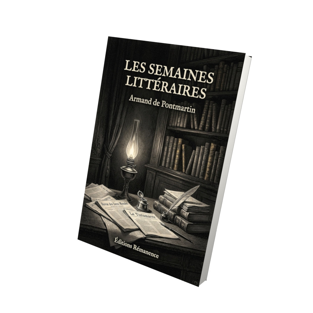 Livre Les Semaines littéraires par Armand de Pontmartin - Vue 3D - Editions Remanence