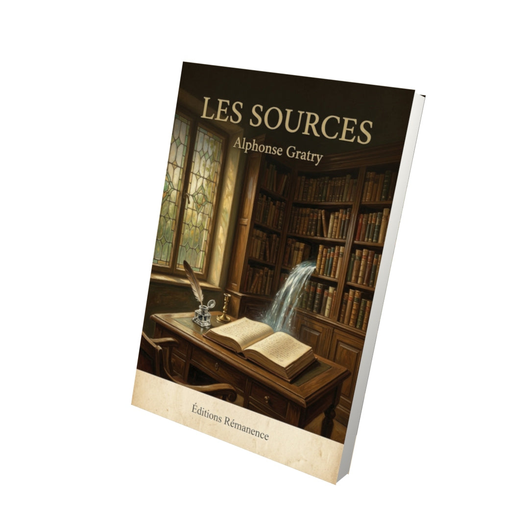 Livre Les Sources - Alphonse Gratry - Vue 3D - Editions Remanence