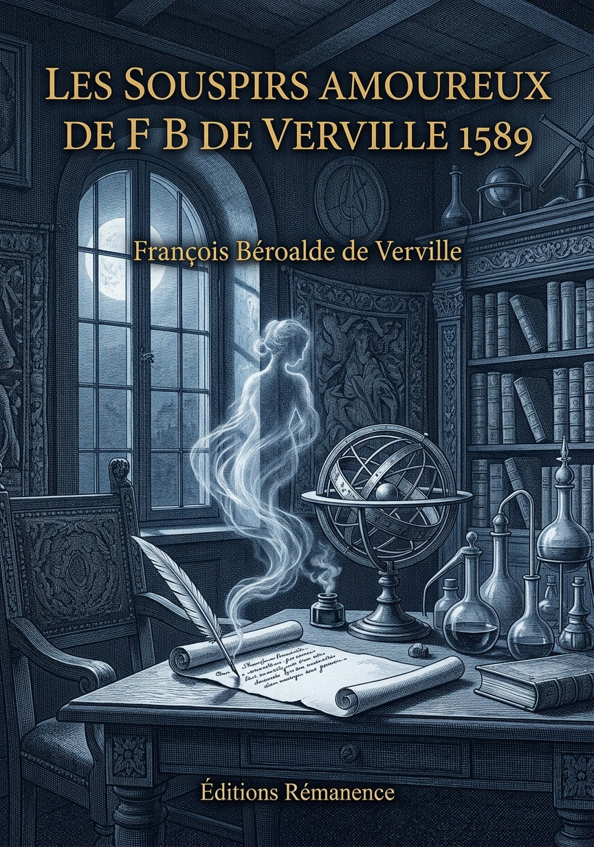 Livre Les Souspirs amoureux de F B de Verville 1589 par François Béroalde de Verville - Couverture - Editions Remanence