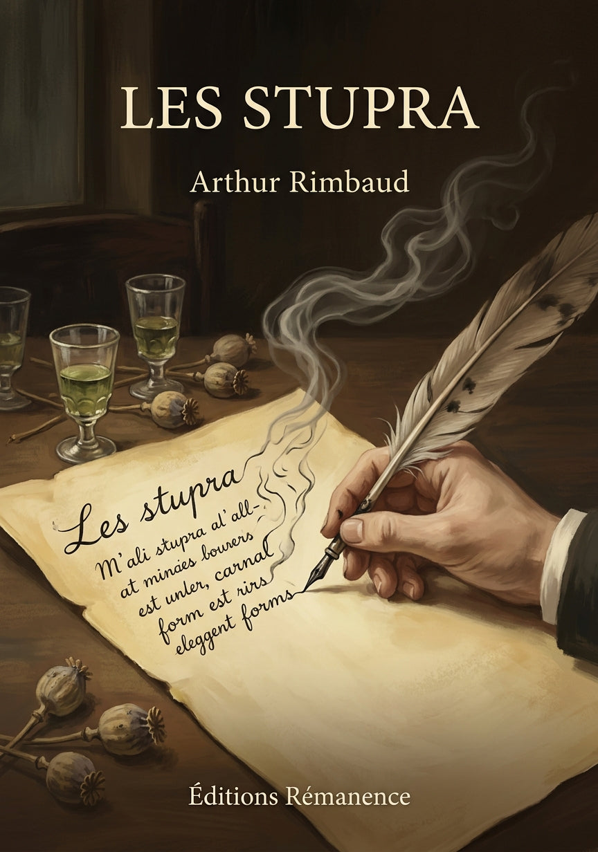 Livre Les Stupra par Arthur Rimbaud - Couverture - Editions Remanence