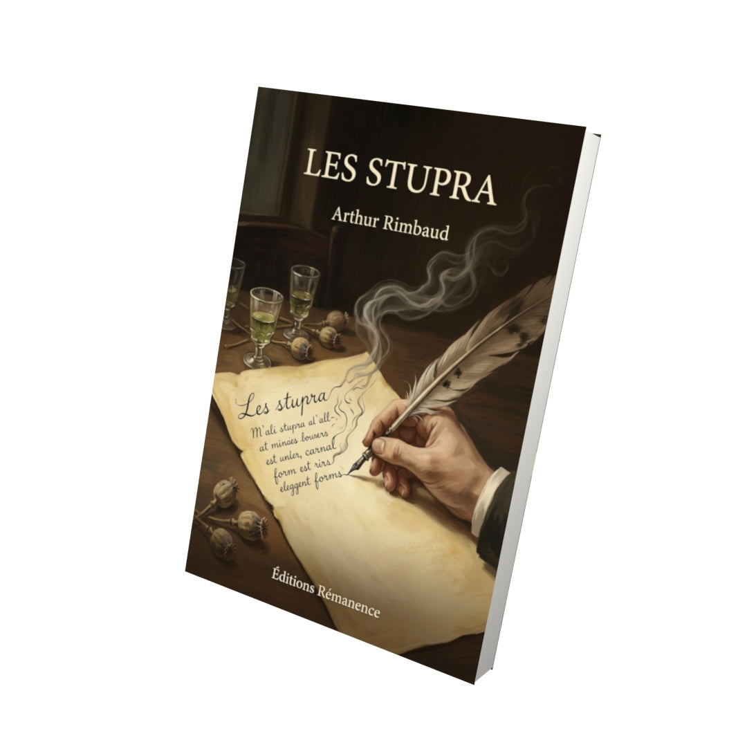 Livre Les Stupra par Arthur Rimbaud - Vue 3D - Editions Remanence