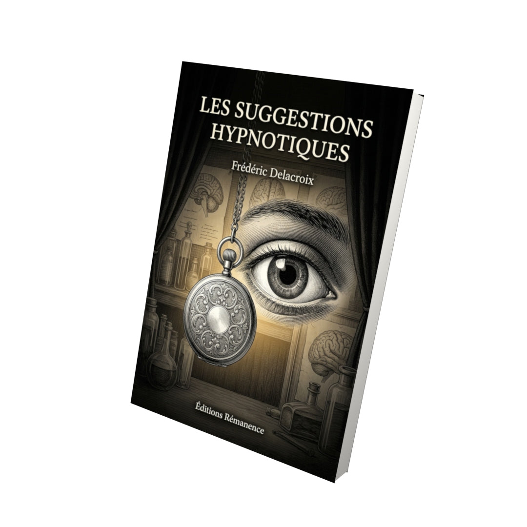 Livre Les Suggestions hypnotiques par Frédéric Delacroix - Vue 3D - Editions Remanence