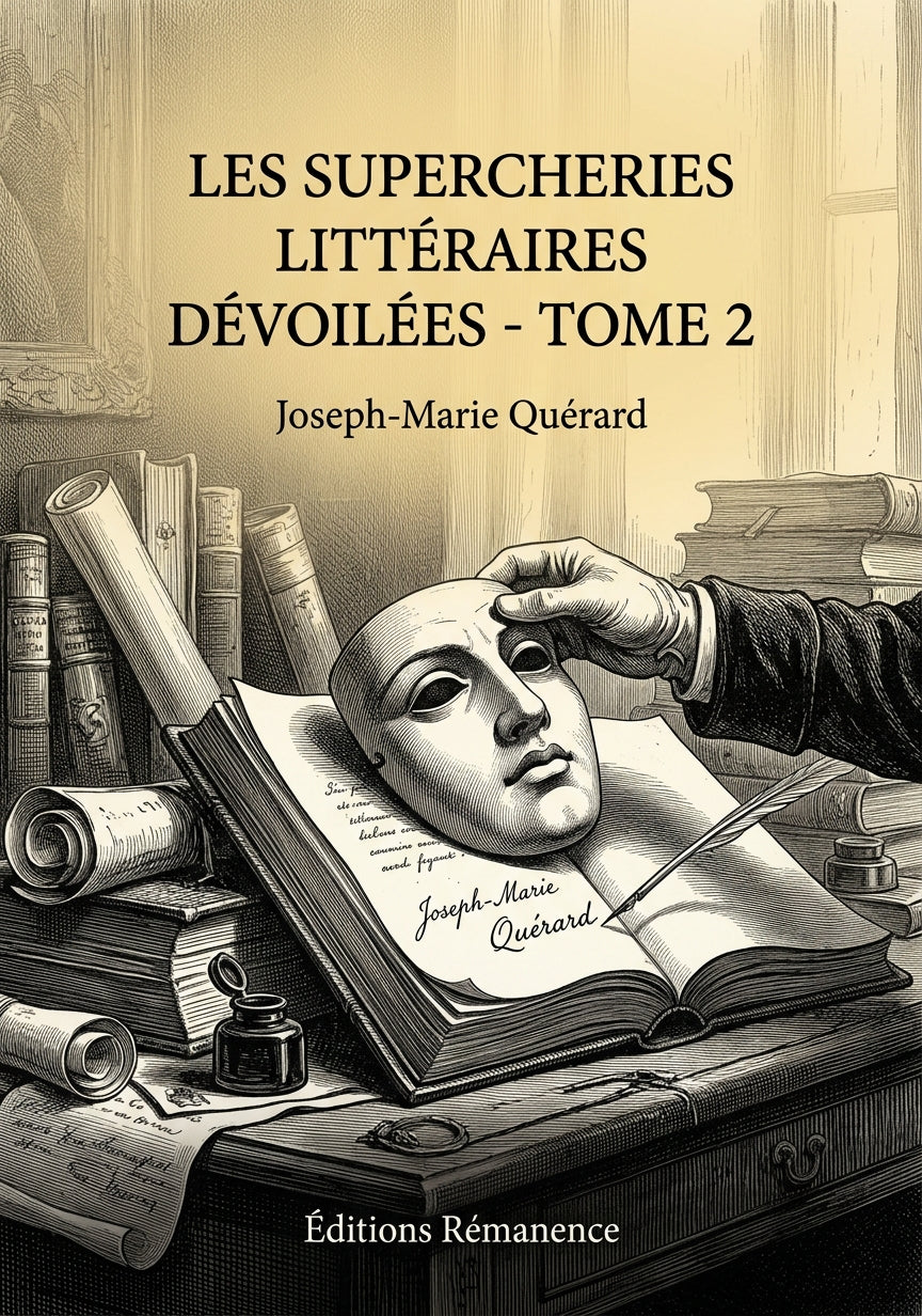 Livre Les Supercheries littéraires dévoilées - Tome 2 par Joseph-Marie Quérard - Couverture - Editions Remanence