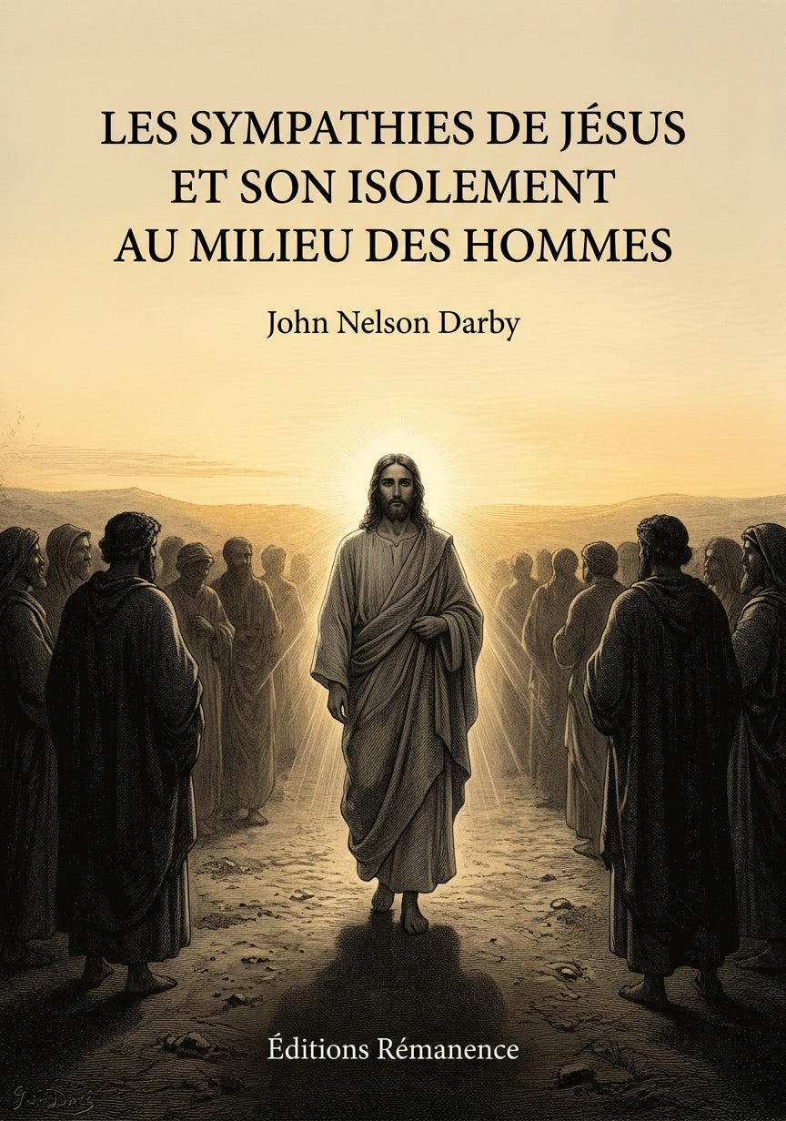 Livre Les sympathies de Jésus et son isolement au milieu des hommes par John Nelson Darby - Couverture - Editions Remanence