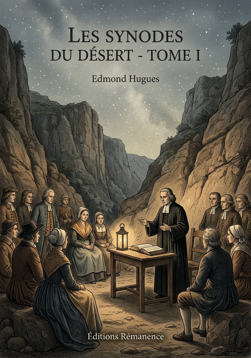 Livre Les Synodes du Désert - Tome I par Edmond Hugues - Couverture - Editions Remanence