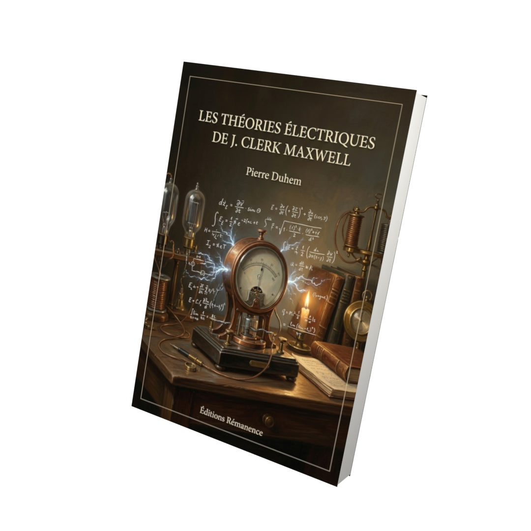 Livre Les Théories électriques de J. Clerk Maxwell par Pierre Duhem - Vue 3D - Editions Remanence
