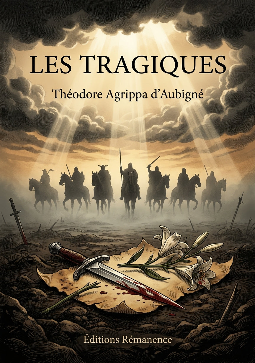Livre Les Tragiques par Théodore Agrippa d’Aubigné - Couverture - Editions Remanence