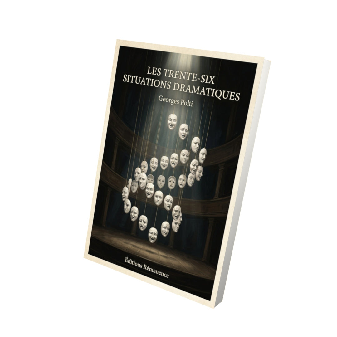 Livre Les trente-six situations dramatiques - Georges Polti - Vue 3D - Editions Remanence