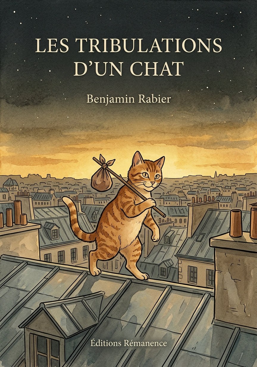 Livre Les tribulations d'un chat par Benjamin Rabier - Couverture - Editions Remanence