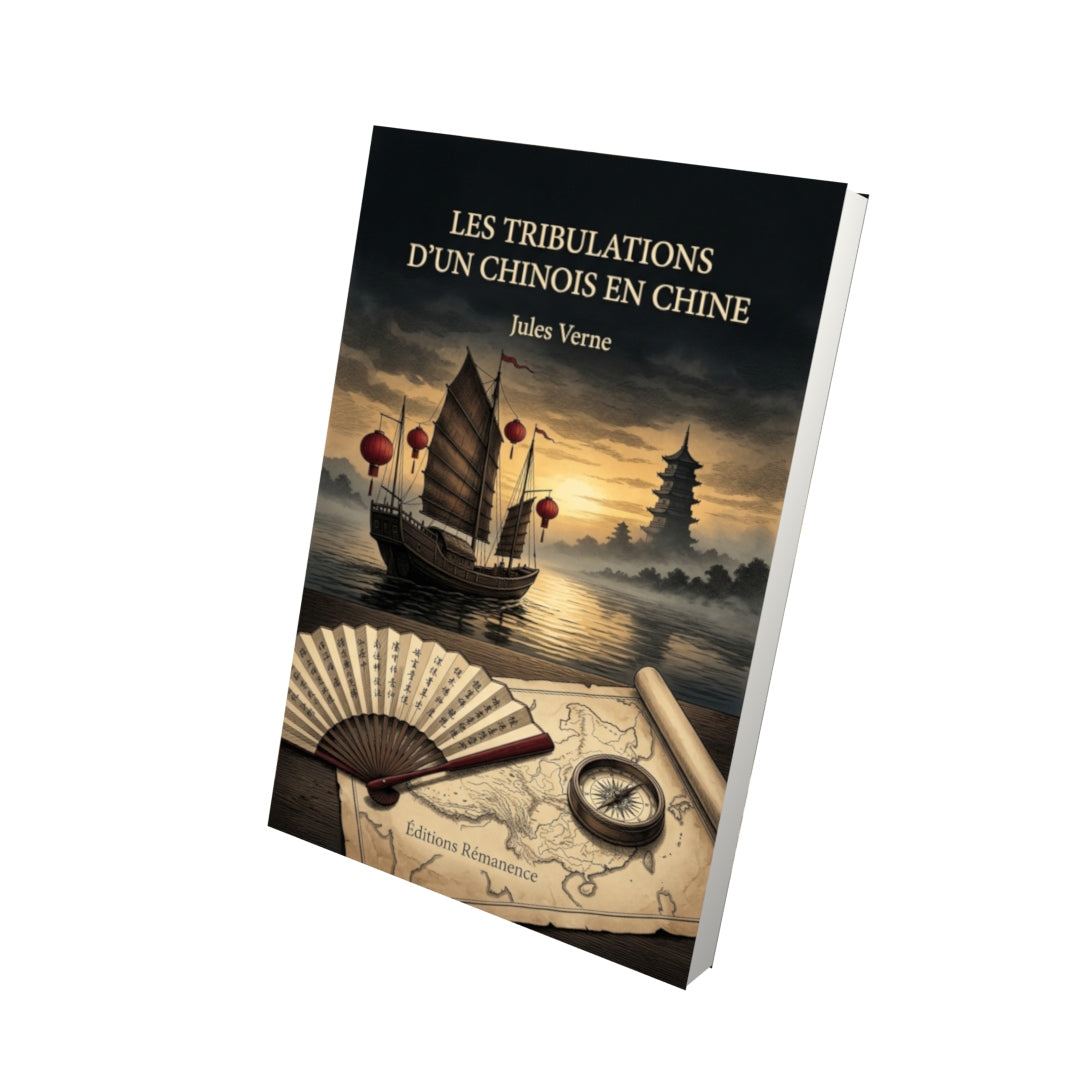 Livre Les Tribulations d’un Chinois en Chine par Jules Verne - Vue 3D - Editions Remanence