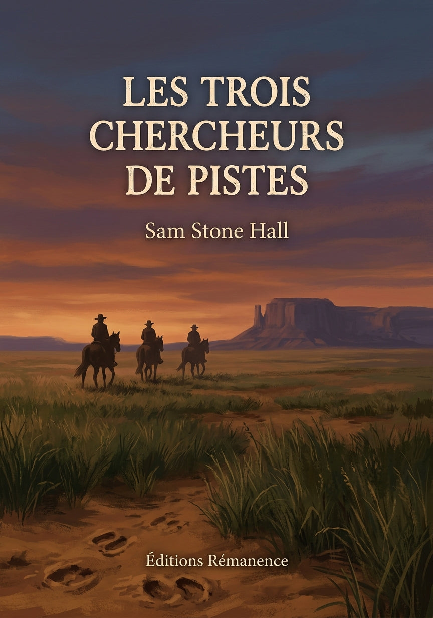 Livre Les trois chercheurs de pistes par Sam Stone Hall - Couverture - Editions Remanence