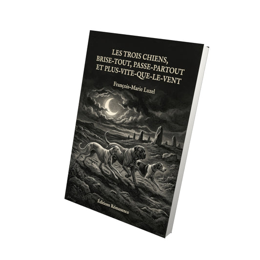 Livre Les trois chiens, Brise-Tout, Passe-Partout et Plus-Vite-que-le-Vent par François-Marie Luzel - Vue 3D - Editions Remanence