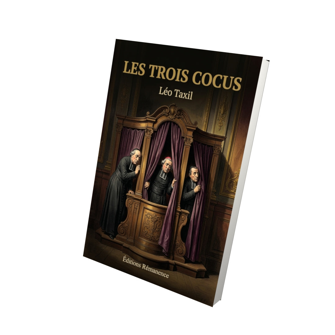 Livre Les trois cocus par Léo Taxil - Vue 3D - Editions Remanence