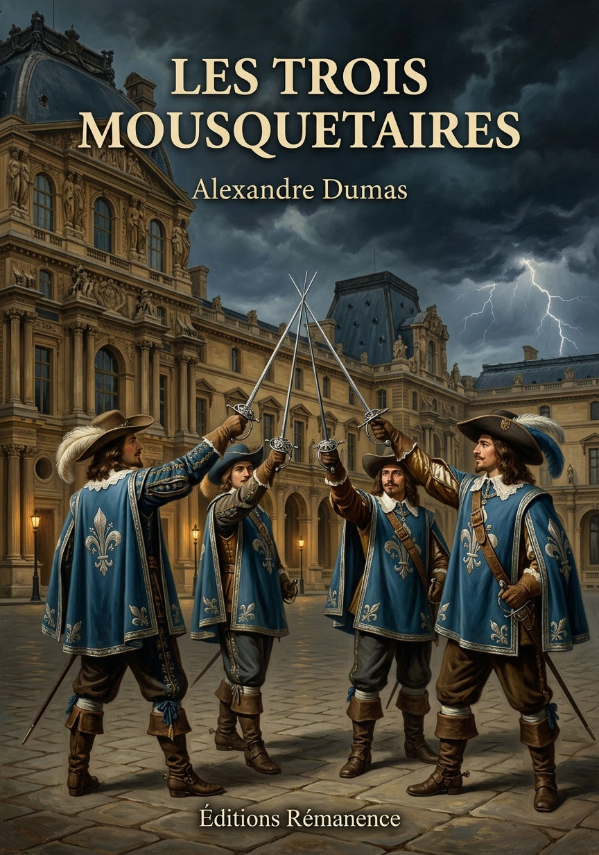 Livre Les Trois Mousquetaires par Alexandre Dumas - Couverture - Editions Remanence