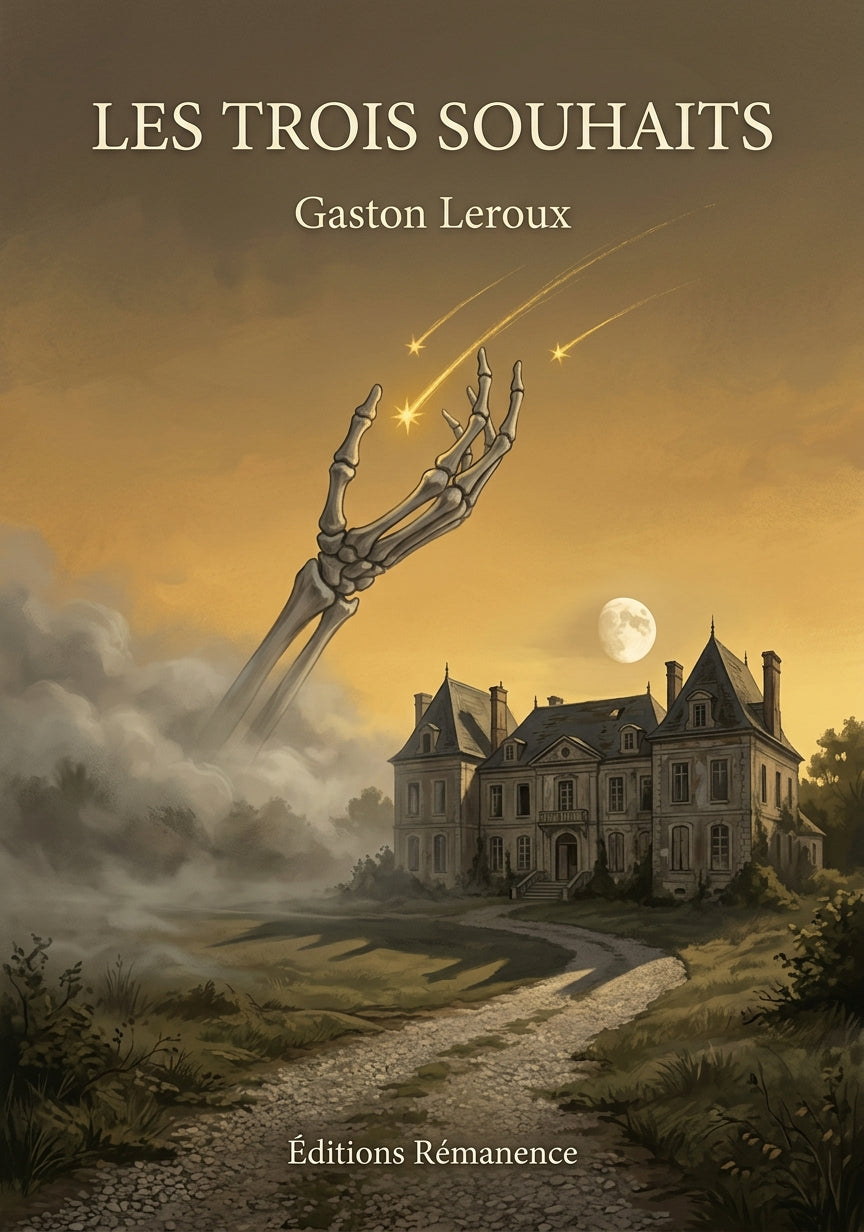 Livre Les Trois Souhaits par Gaston Leroux - Couverture - Editions Remanence