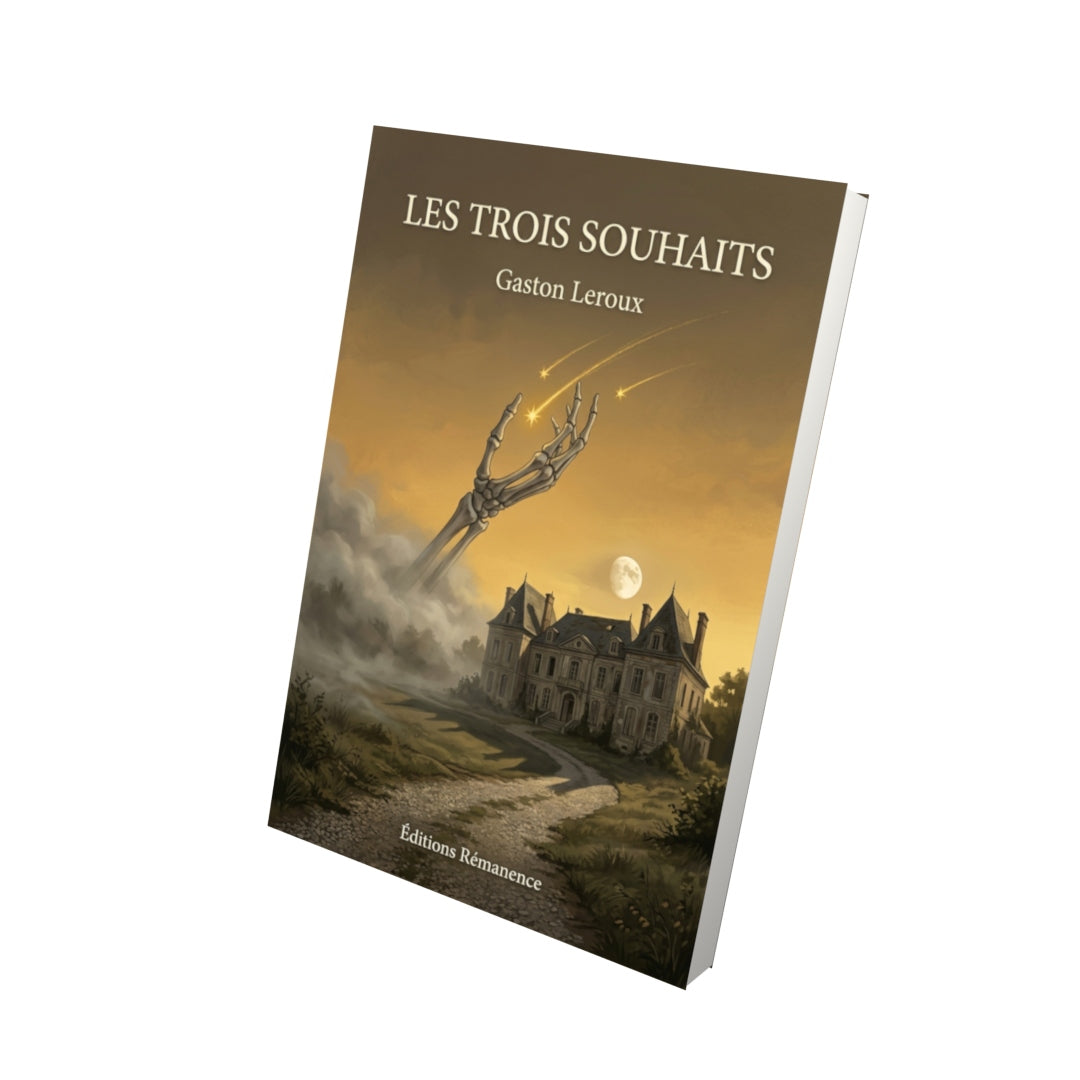 Livre Les Trois Souhaits par Gaston Leroux - Vue 3D - Editions Remanence