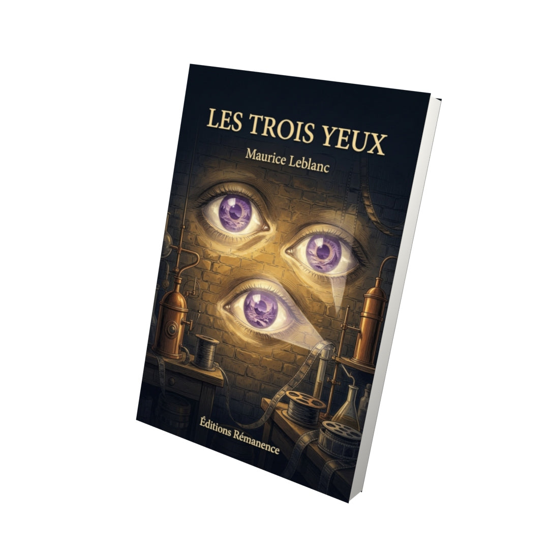 Livre Les Trois Yeux par Maurice Leblanc - Vue 3D - Editions Remanence