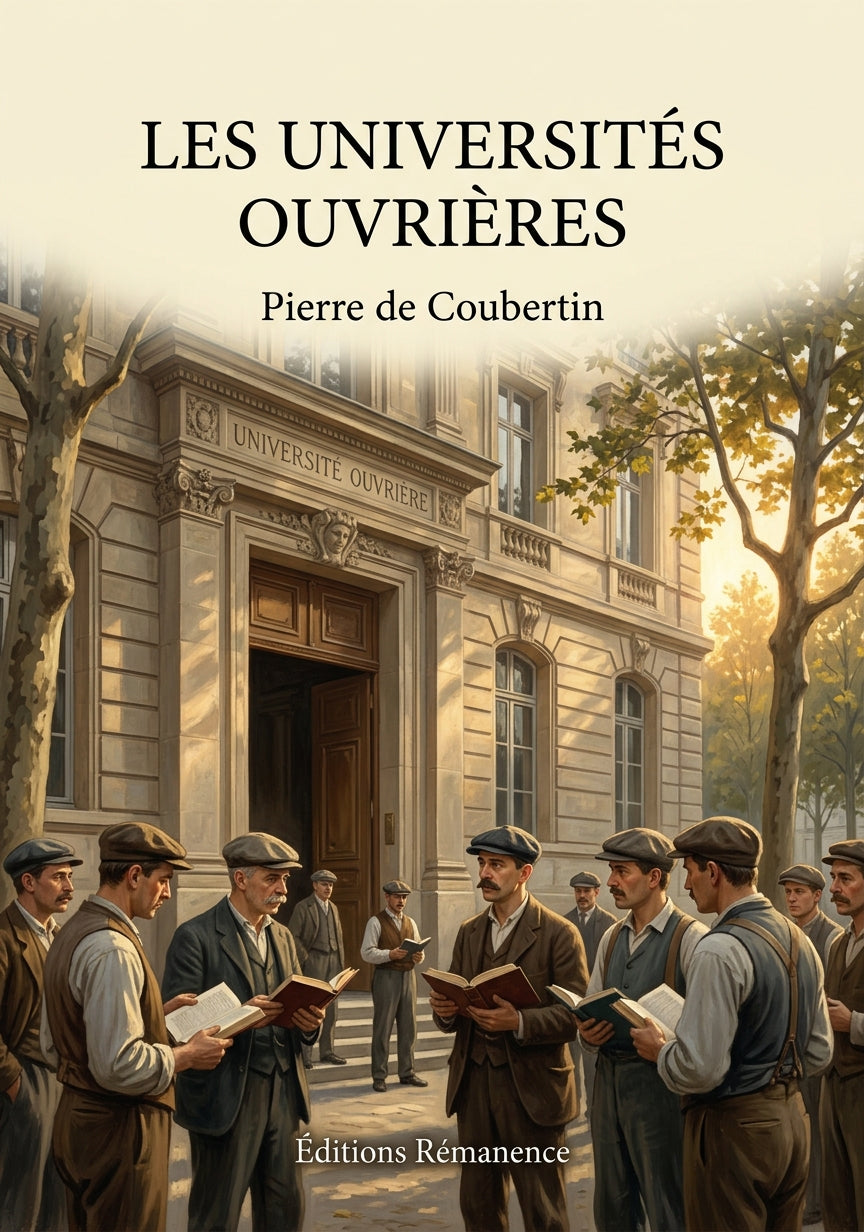 Livre Les Universités ouvrières par Pierre de Coubertin - Couverture - Editions Remanence