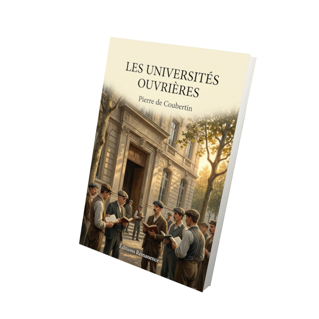 Livre Les Universités ouvrières par Pierre de Coubertin - Vue 3D - Editions Remanence