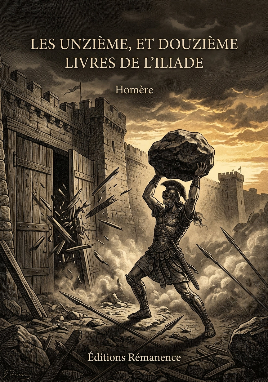 Livre Les Unzième, et Douzième Livres de l’Iliade par Homère - Couverture - Editions Remanence