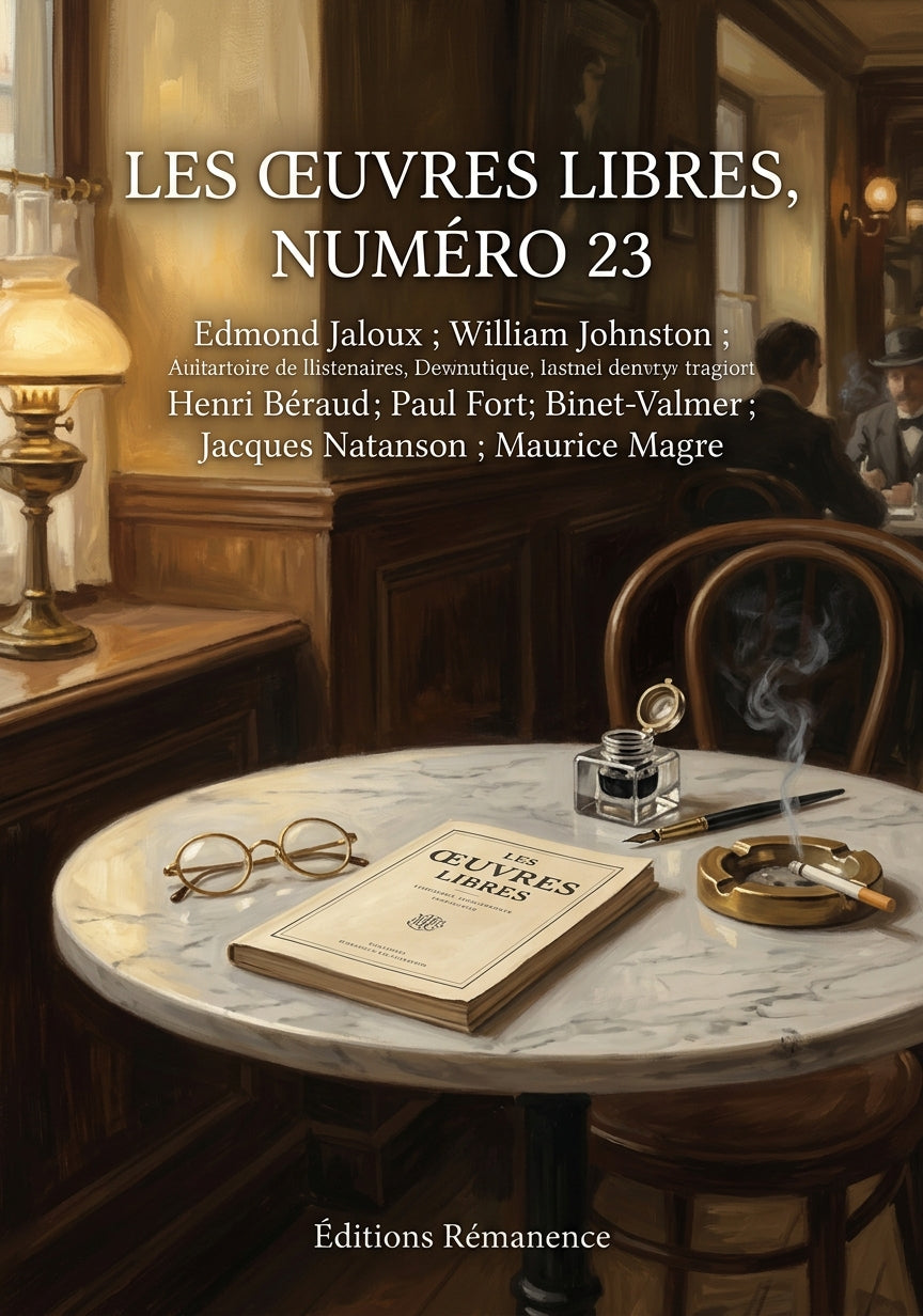 Livre Les Œuvres libres, numéro 23 par Edmond Jaloux ; William Johnston ; Henri Béraud ; Paul Fort ; Binet-Valmer ; Jacques Natanson ; Maurice Magre - Couverture - Editions Remanence