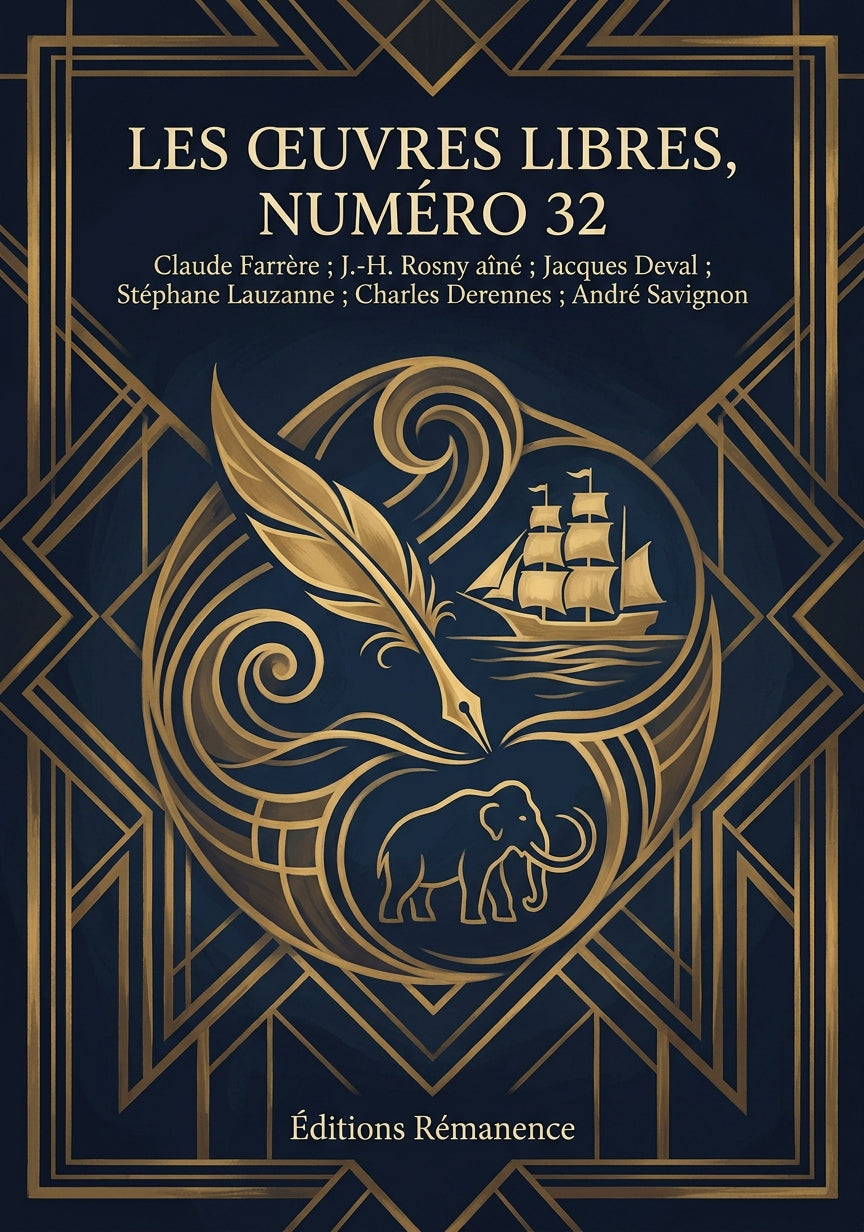 Livre Les Œuvres libres, numéro 32 par Claude Farrère ; J.-H. Rosny aîné ; Jacques Deval ; Stéphane Lauzanne ; Charles Derennes ; André Savignon - Couverture - Editions Remanence