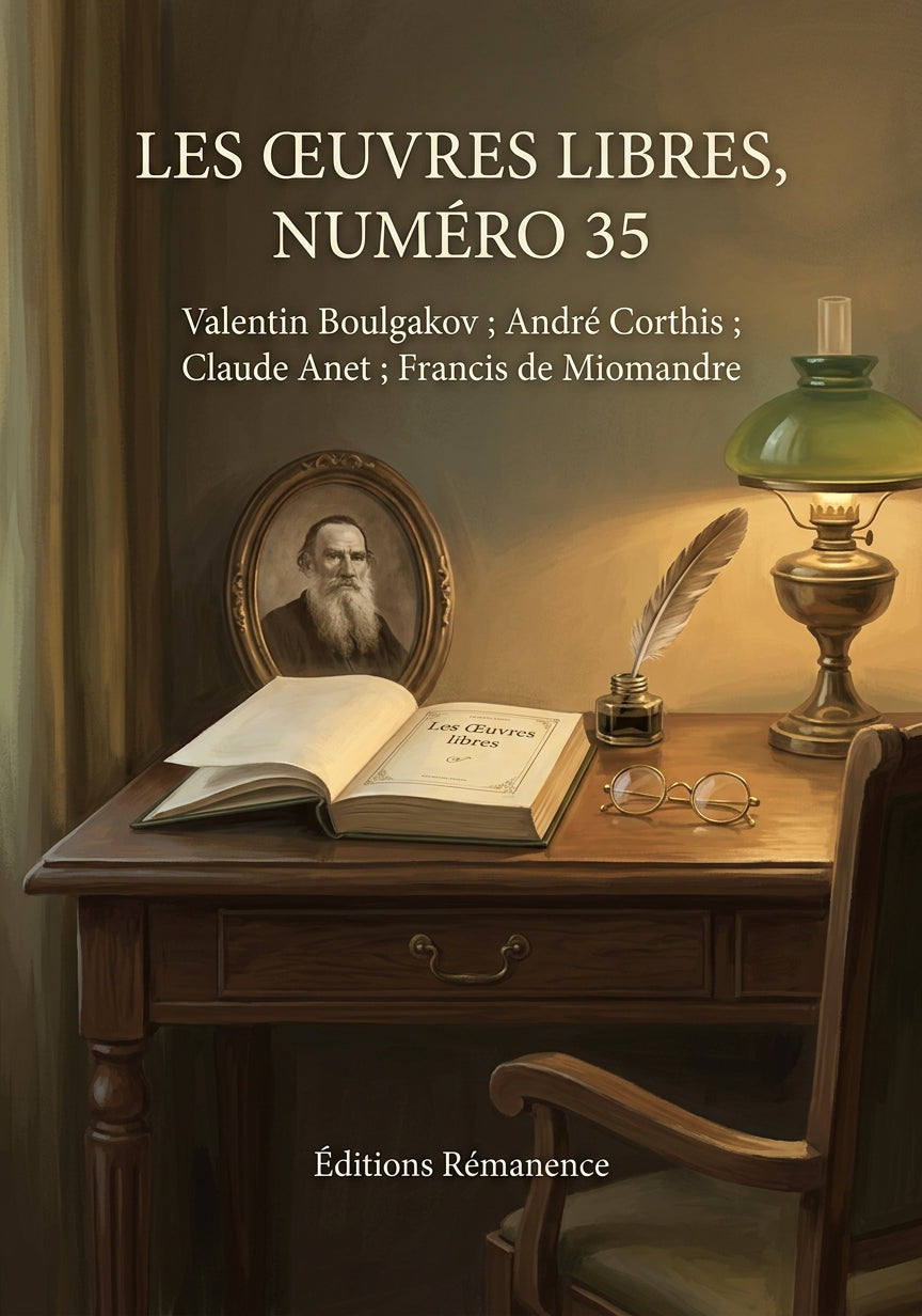 Livre Les Œuvres libres, numéro 35 par Valentin Boulgakov ; André Corthis ; Claude Anet ; Francis de Miomandre - Couverture - Editions Remanence