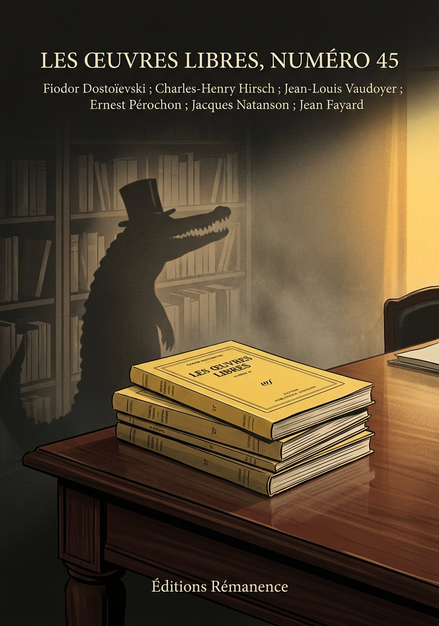 Livre Les Œuvres libres, numéro 45 par Fiodor Dostoïevski ; Charles-Henry Hirsch ; Jean-Louis Vaudoyer ; Ernest Pérochon ; Jacques Natanson ; Jean Fayard - Couverture - Editions Remanence
