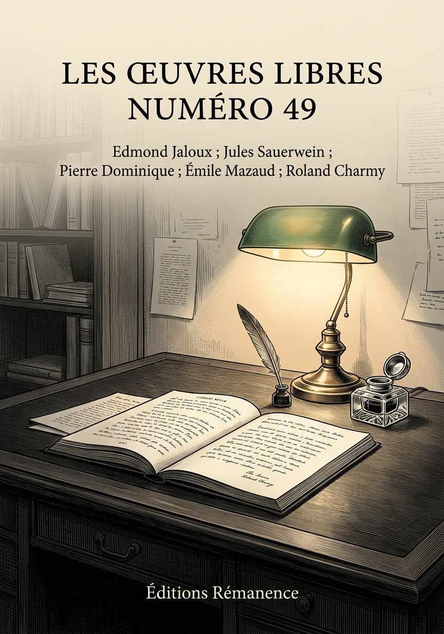 Livre Les Œuvres libres numéro 49 par Edmond Jaloux ; Jules Sauerwein ; Pierre Dominique ; Émile Mazaud ; Roland Charmy - Couverture - Editions Remanence