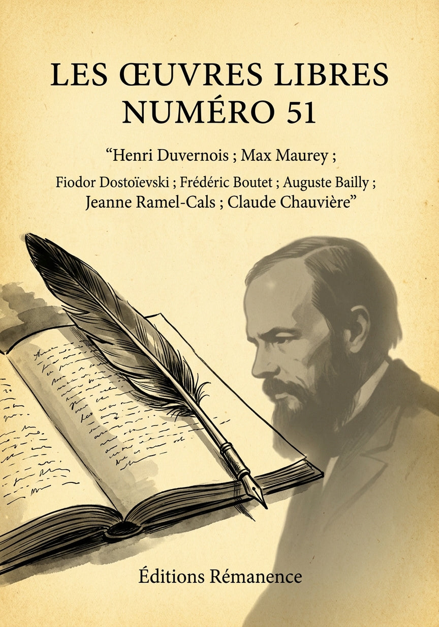 Livre Les Œuvres libres numéro 51 par Henri Duvernois ; Max Maurey ; Fiodor Dostoïevski ; Frédéric Boutet ; Auguste Bailly ; Jeanne Ramel-Cals ; Claude Chauvière - Couverture - Editions Remanence