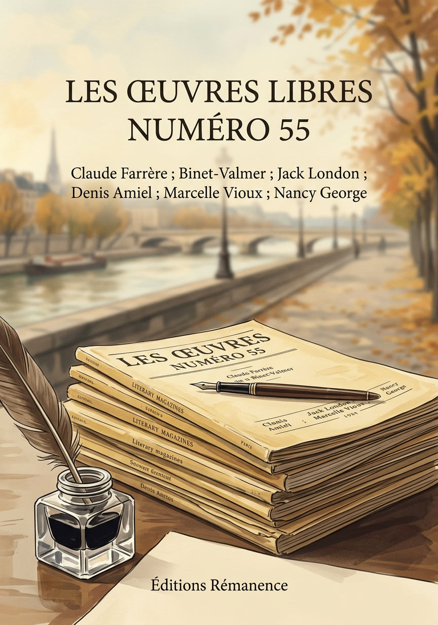 Livre Les Œuvres libres numéro 55 par Claude Farrère ; Binet-Valmer ; Jack London ; Denis Amiel ; Marcelle Vioux ; Nancy George - Couverture - Editions Remanence