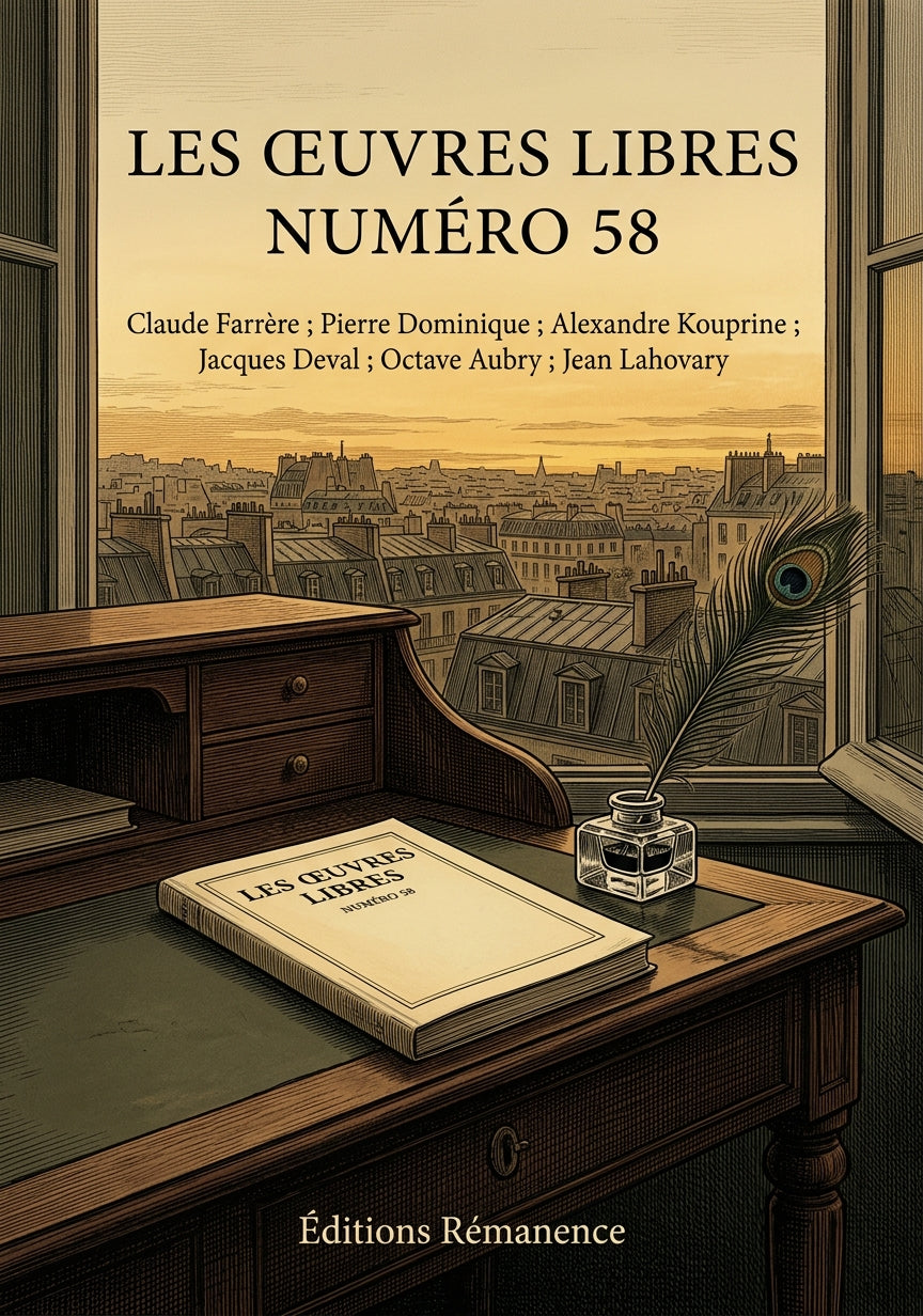 Livre Les Œuvres libres numéro 58 par Claude Farrère ; Pierre Dominique ; Alexandre Kouprine ; Jacques Deval ; Octave Aubry ; Jean Lahovary - Couverture - Editions Remanence