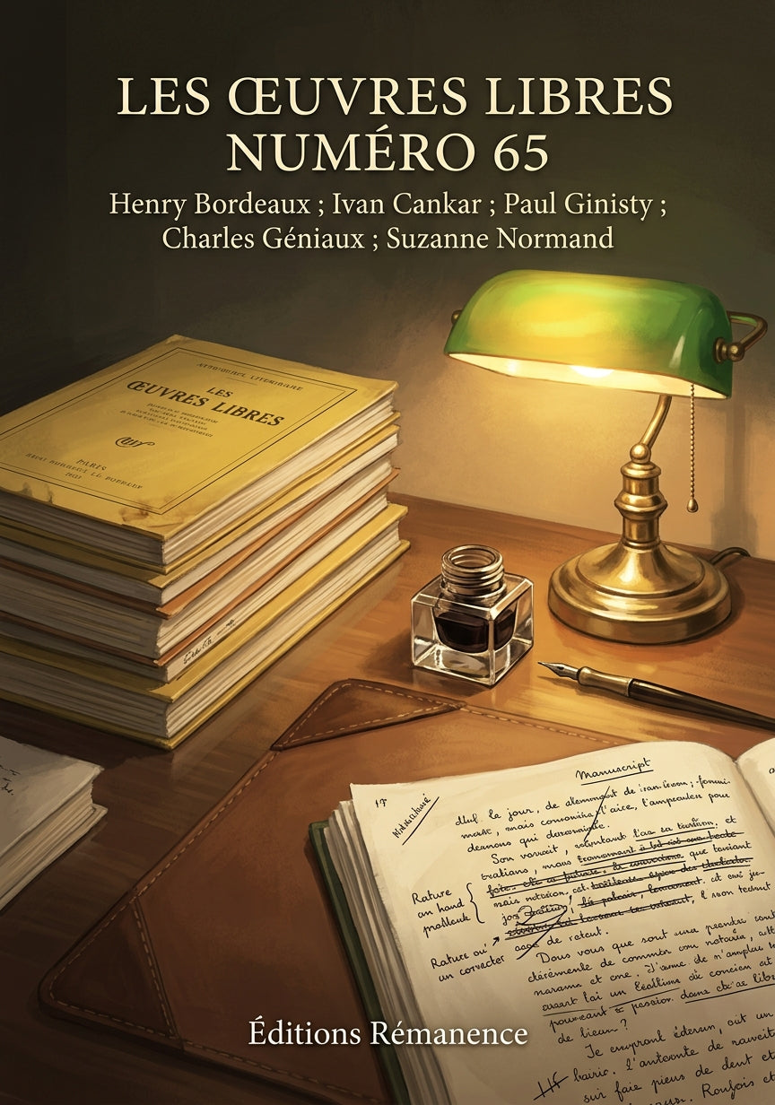 Livre Les Œuvres libres numéro 65 par Henry Bordeaux ; Ivan Cankar ; Paul Ginisty ; Charles Géniaux ; Suzanne Normand - Couverture - Editions Remanence