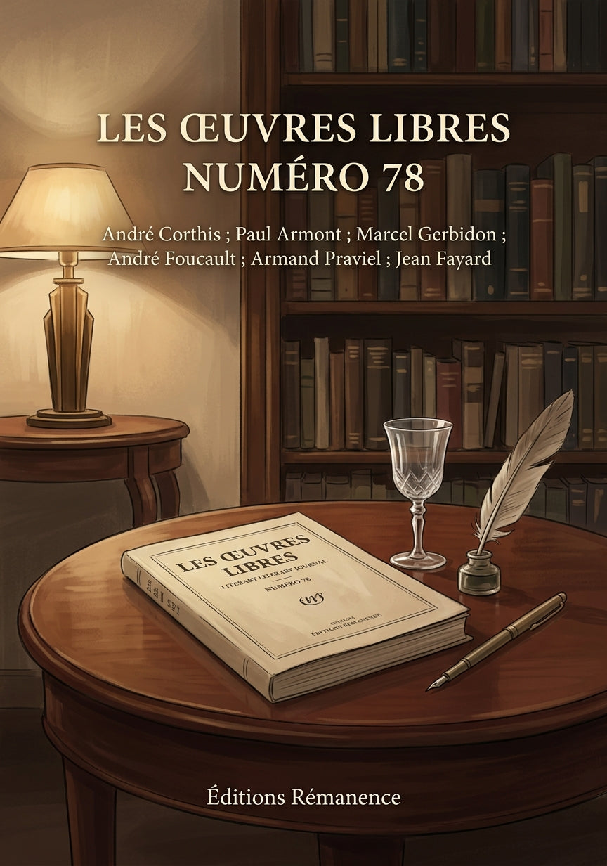 Livre Les Œuvres libres numéro 78 par André Corthis ; Paul Armont ; Marcel Gerbidon ; André Foucault ; Armand Praviel ; Jean Fayard - Couverture - Editions Remanence