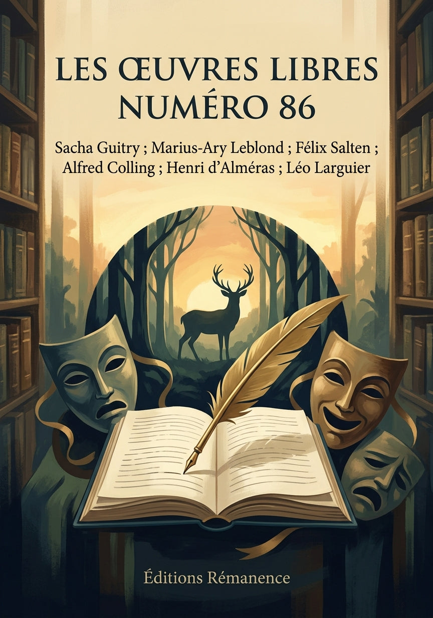 Livre Les Œuvres libres numéro 86 par Sacha Guitry ; Marius-Ary Leblond ; Félix Salten ; Alfred Colling ; Henri d’Alméras ; Léo Larguier - Couverture - Editions Remanence