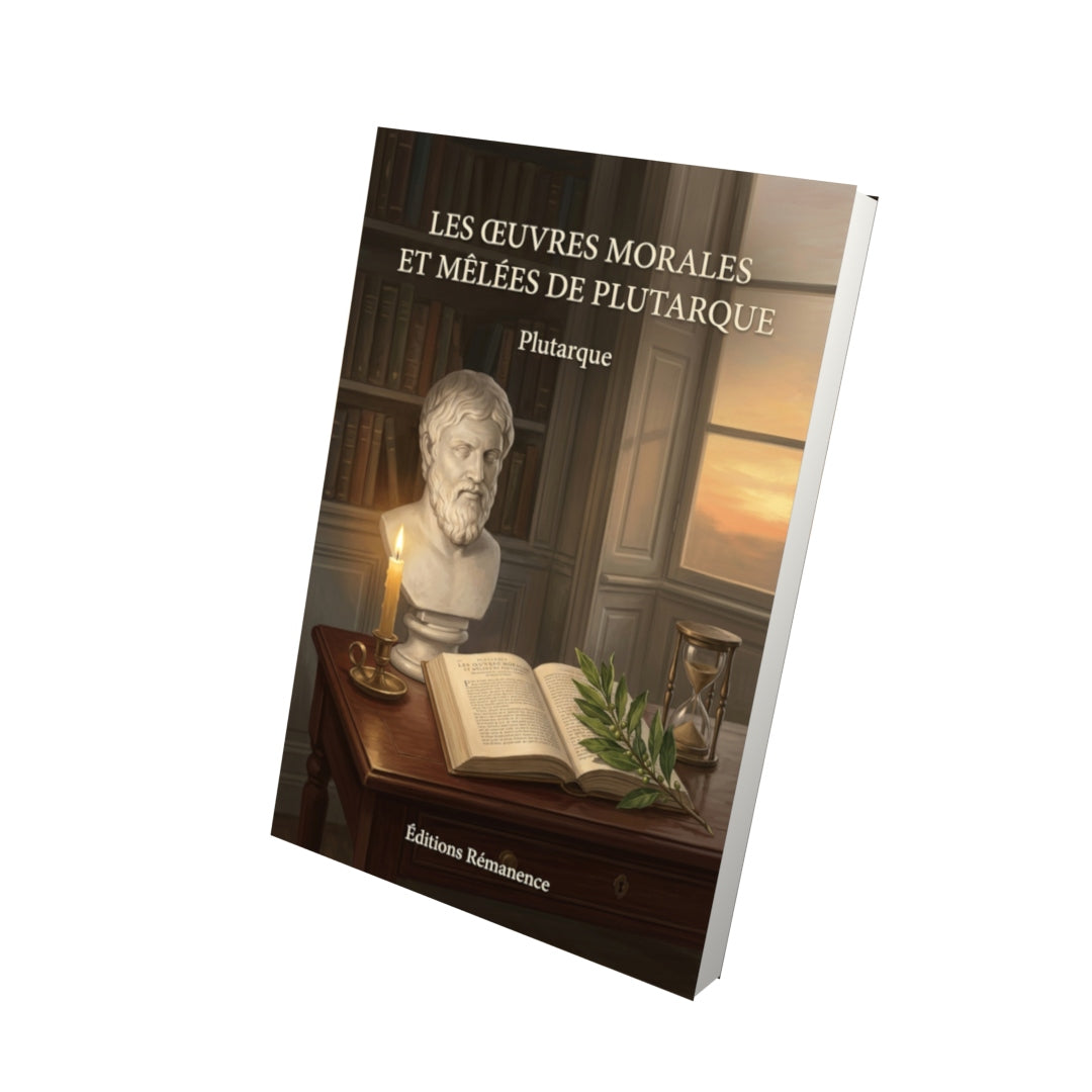 Livre Les Œuvres morales et mêlées de Plutarque par Plutarque - Vue 3D - Editions Remanence