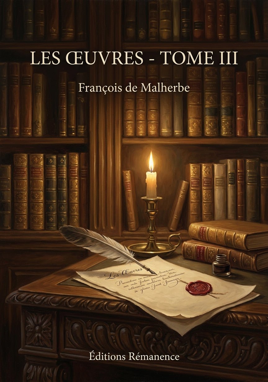 Livre Les Œuvres - Tome III par François de Malherbe - Couverture - Editions Remanence