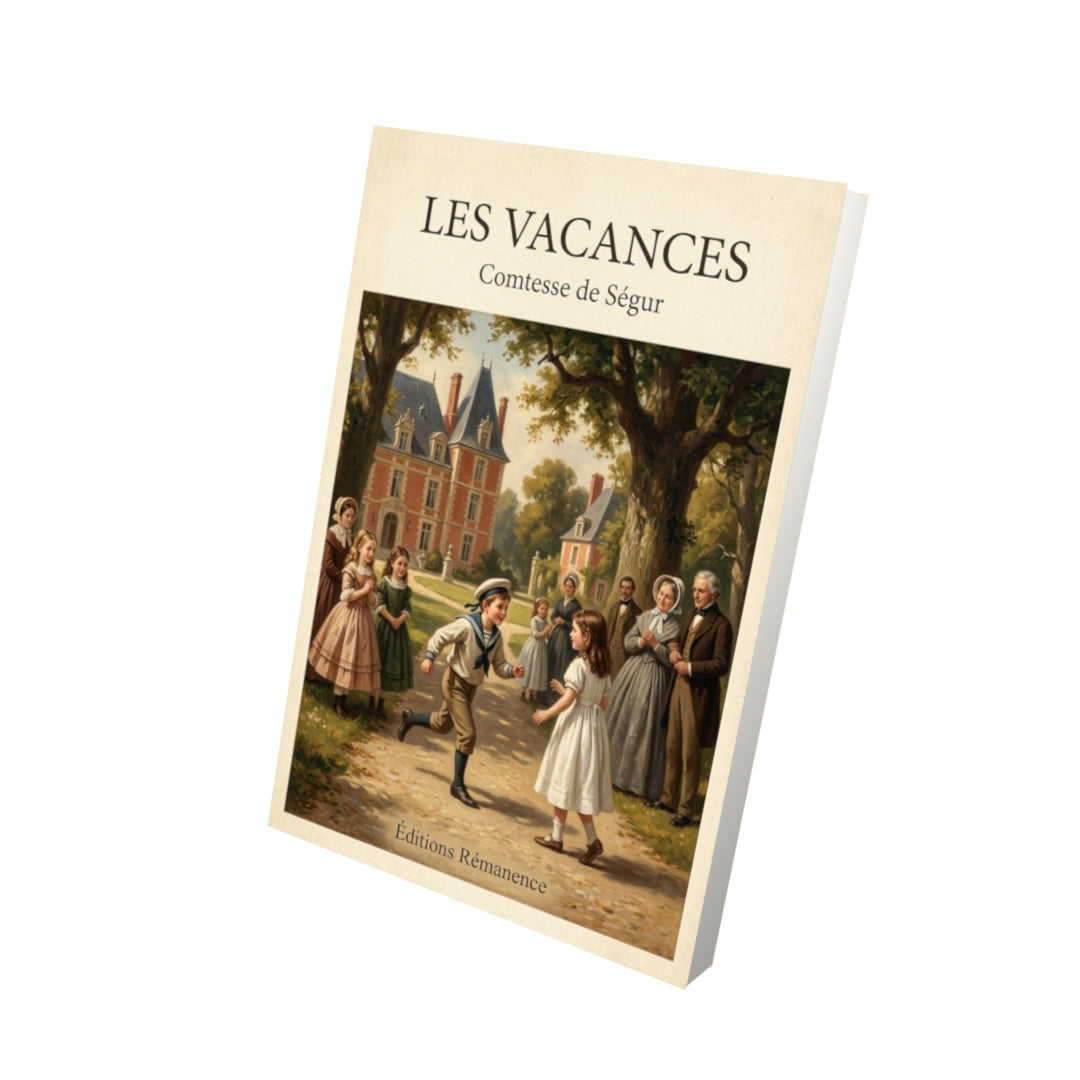 Livre Les vacances - Comtesse de Ségur - Vue 3D - Editions Remanence