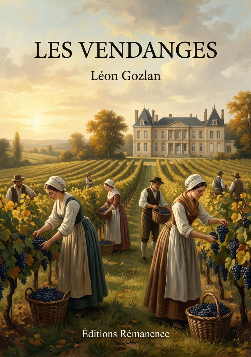 Livre Les vendanges par Léon Gozlan - Couverture - Editions Remanence