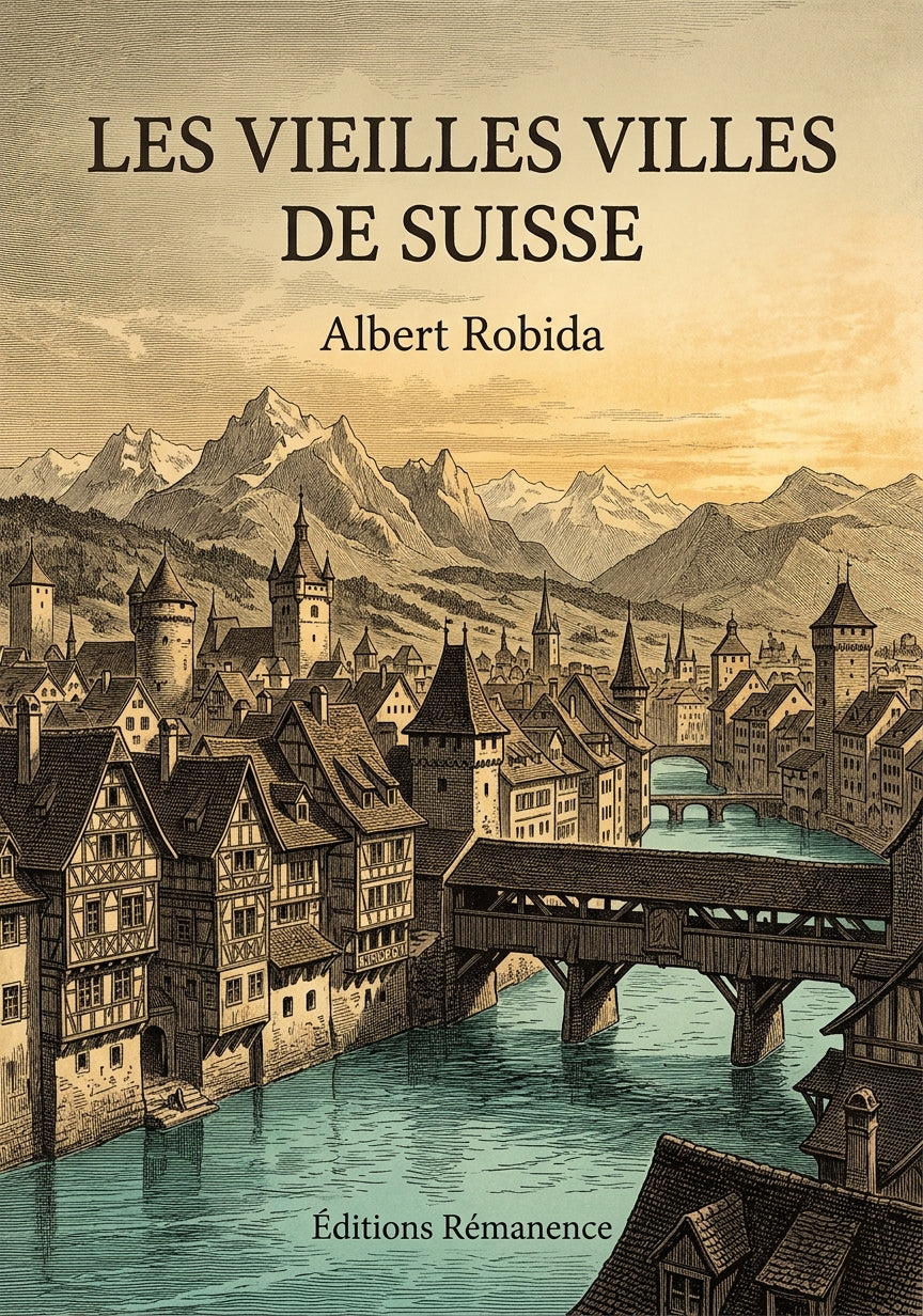 Livre Les Vieilles Villes de Suisse par Albert Robida - Couverture - Editions Remanence