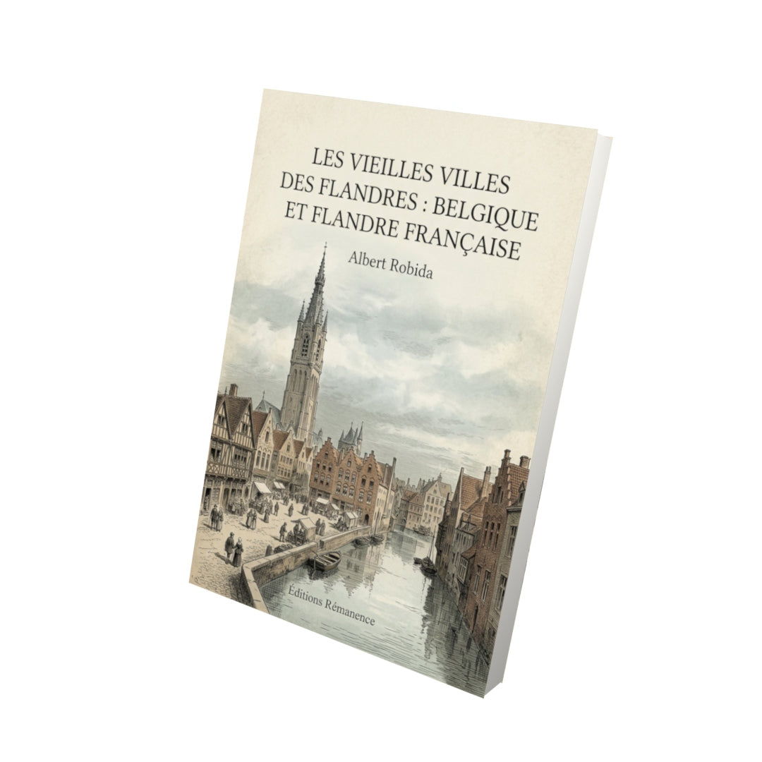 Livre Les vieilles villes des Flandres : Belgique et Flandre française - Albert Robida - Vue 3D - Editions Remanence