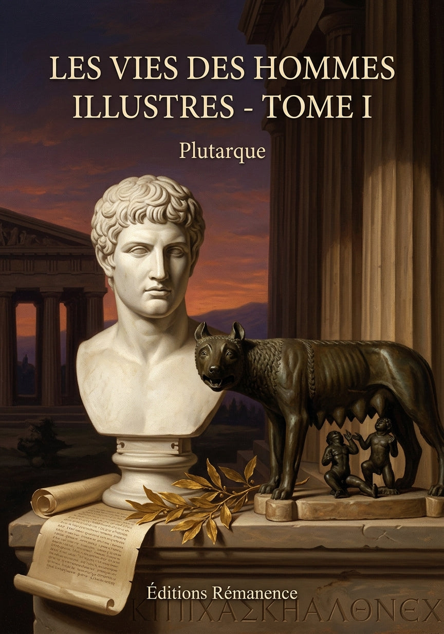 Livre Les Vies des hommes illustres - Tome I par Plutarque - Couverture - Editions Remanence