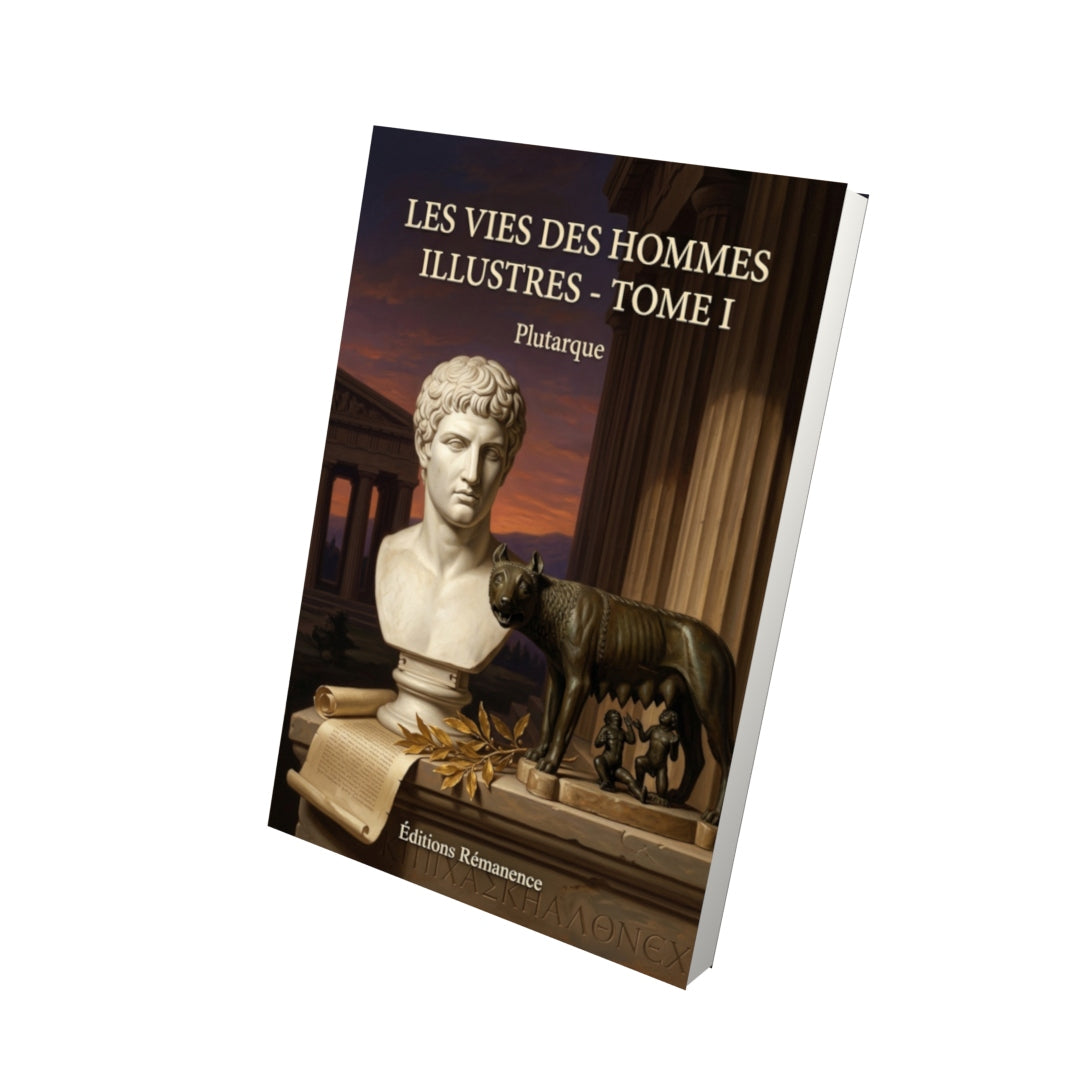 Livre Les Vies des hommes illustres - Tome I par Plutarque - Vue 3D - Editions Remanence