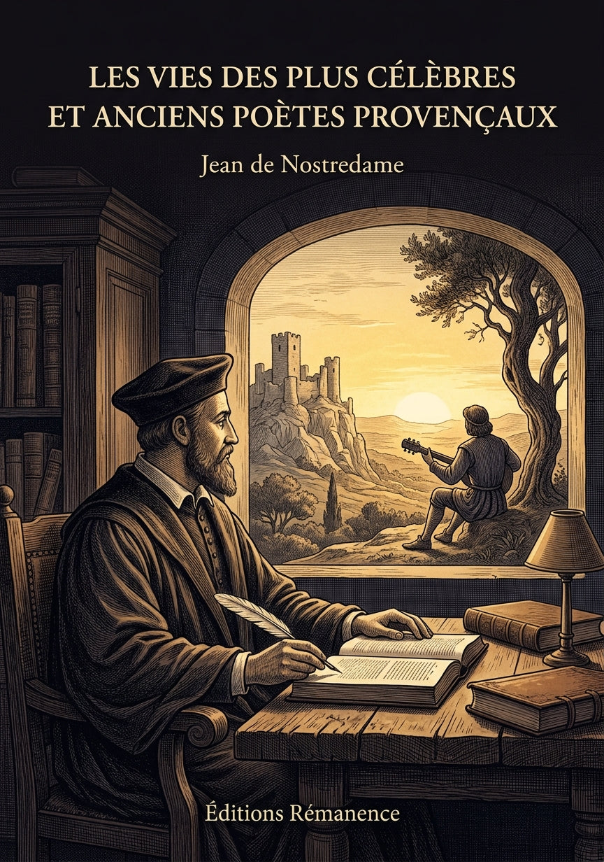 Livre Les Vies des plus célèbres et anciens poètes provençaux par Jean de Nostredame - Couverture - Editions Remanence