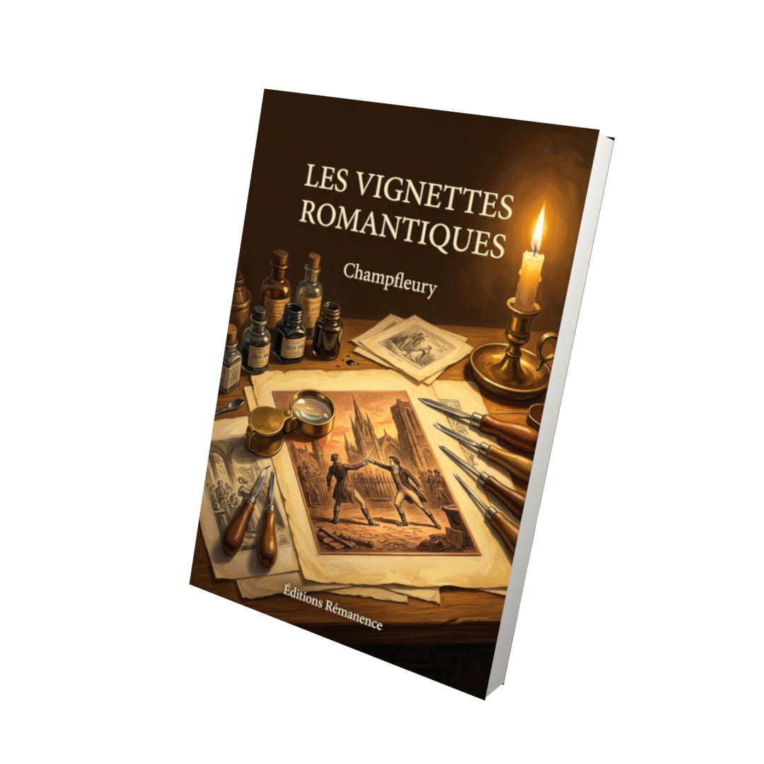 Livre Les Vignettes romantiques par Champfleury - Vue 3D - Editions Remanence