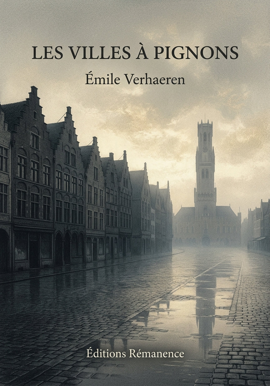 Livre Les Villes à pignons par Émile Verhaeren - Couverture - Editions Remanence